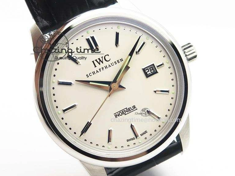 MIROTIME 0105 RelaxedFit Ingeniuer St.Laurens SS White Dial MKF 1:1 V2 Best Edition On Black Leather Strap A 7355